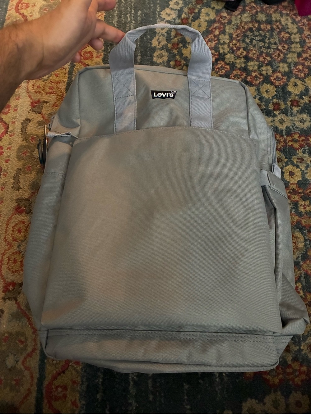 Levi's Light Gray Backpack Tote with Top Handles